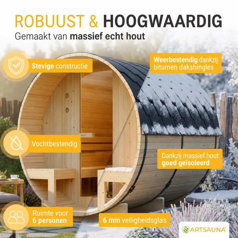 Sauna tonneau Spitzbergen – poêle de sauna – 3 tailles