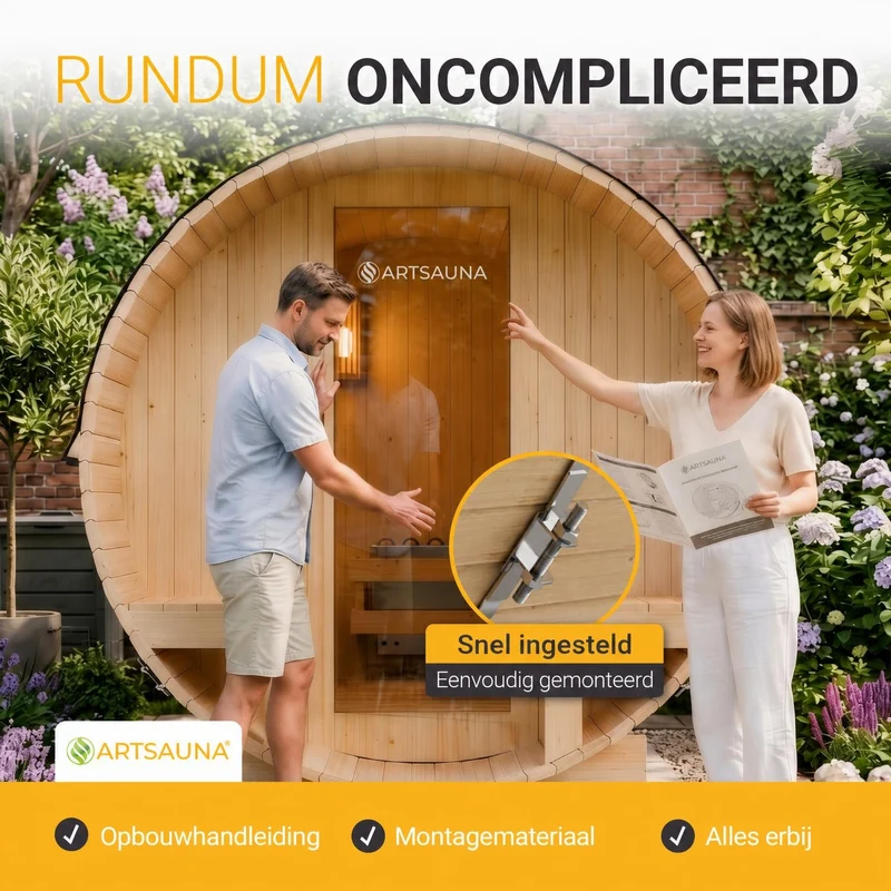 Sauna tonneau Spitzbergen – poêle de sauna – 3 tailles