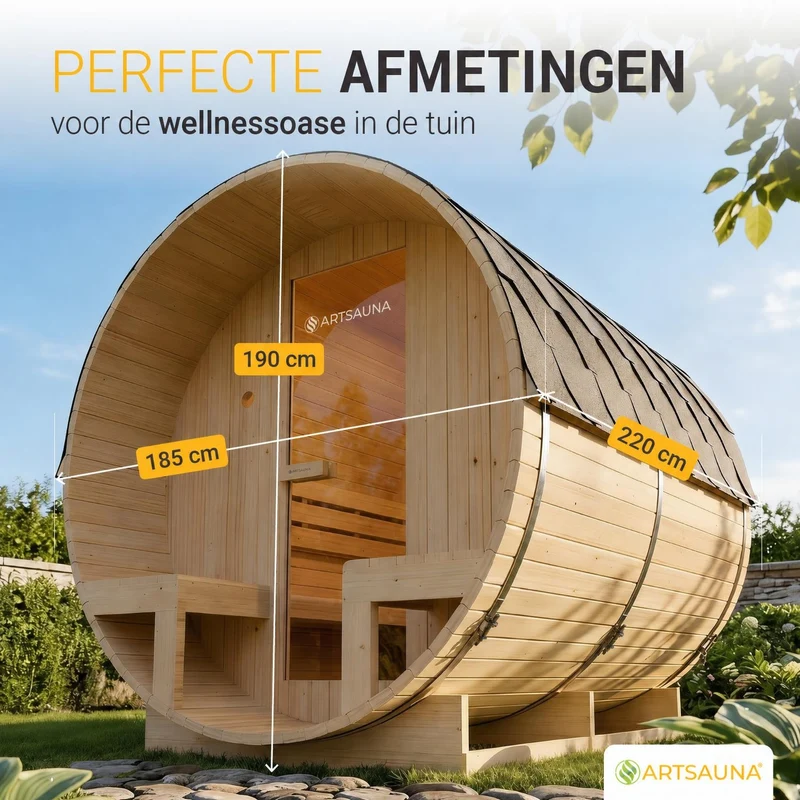 Sauna tonneau Spitzbergen – poêle de sauna – 3 tailles