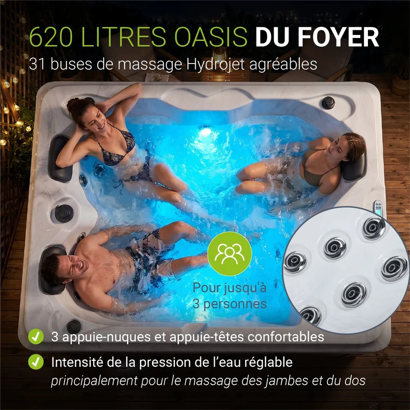 Spa extérieur Oasis – jets de massage
