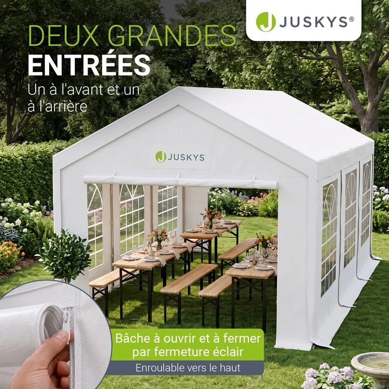 Tente de réception Gala – toile PE avec parois – 6 tailles