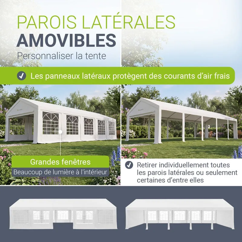Tente de réception Gala – toile PE avec parois – 6 tailles