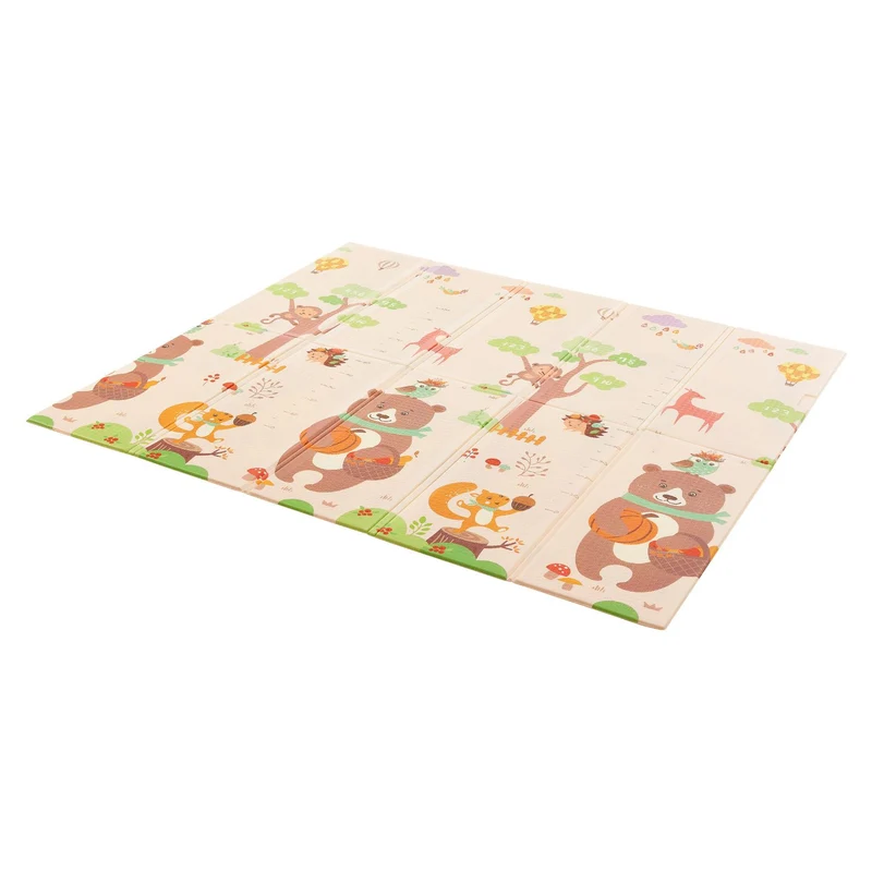 Tapis de jeu enfant 180 x 200 cm – réversible, motif animaux