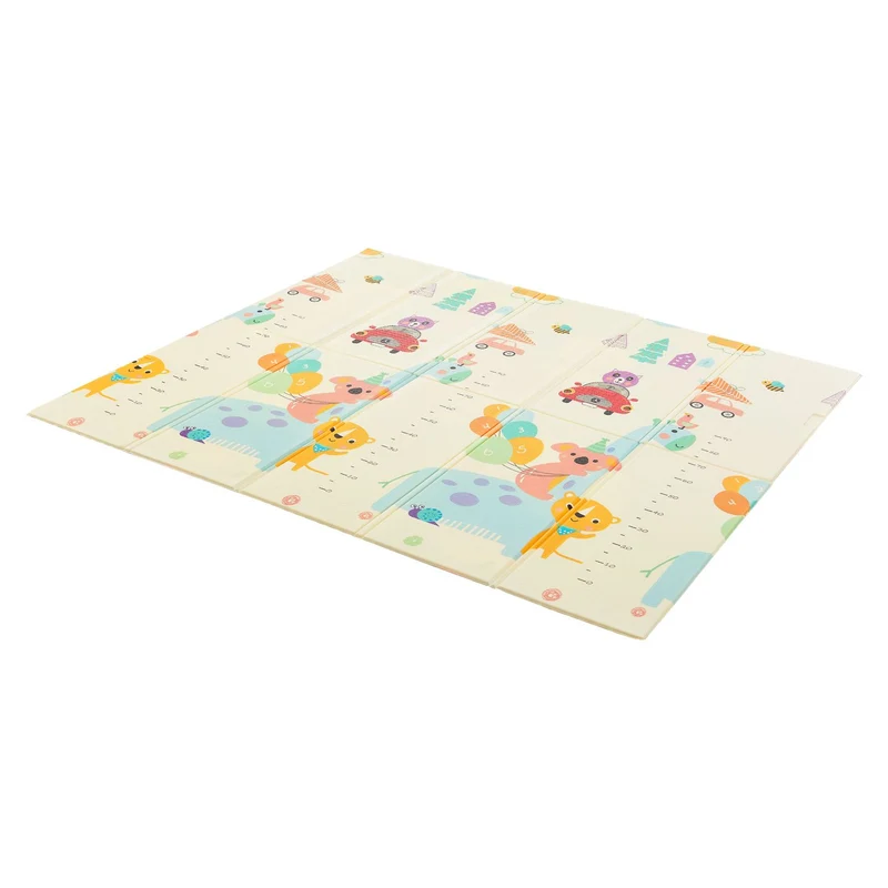 Tapis de jeu enfant 180 x 200 cm – réversible, motif animaux