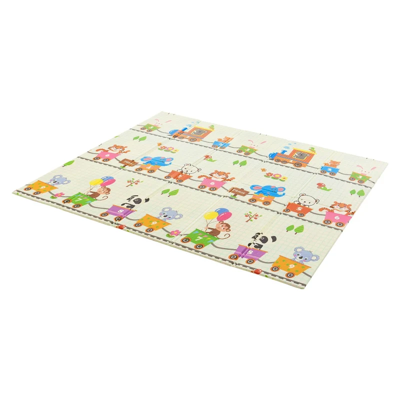 Tapis de jeu enfant 180 x 200 cm – réversible, motif animaux