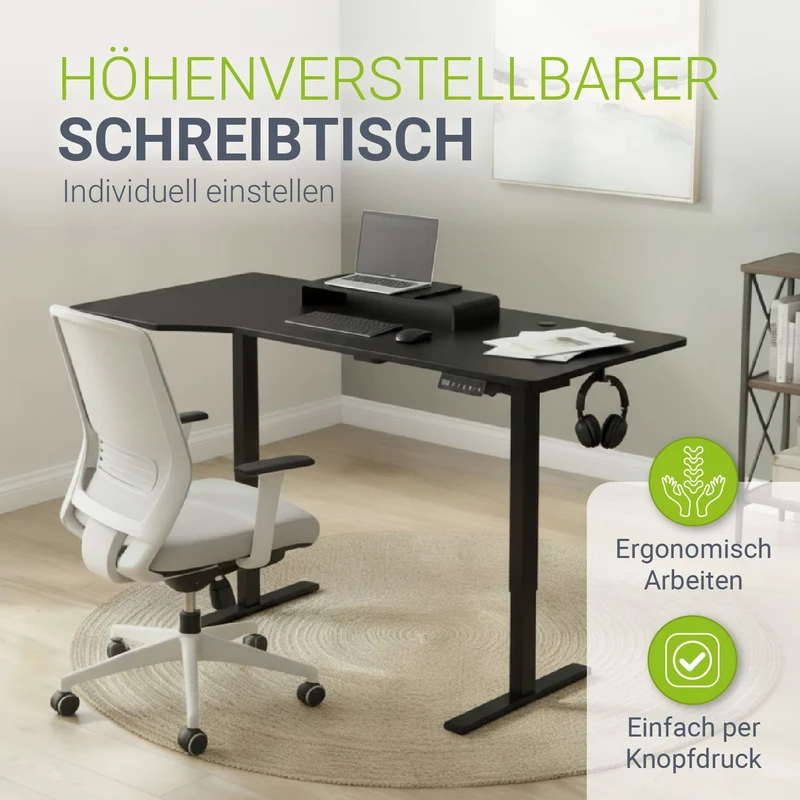 Bureau assis-debout électrique Office Stand – 2 coloris