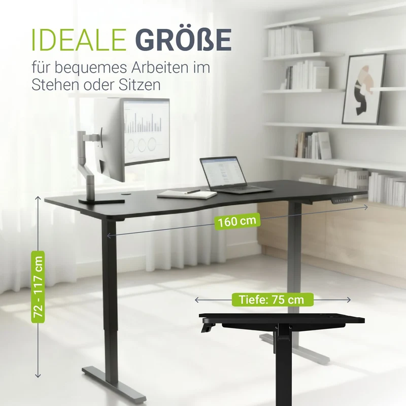 Bureau assis-debout électrique Office Stand – 2 coloris