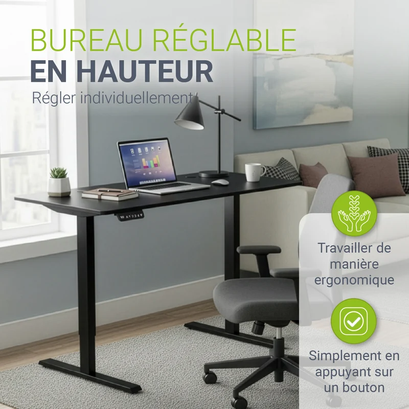 Bureau assis-debout électrique Office Stand – 2 coloris