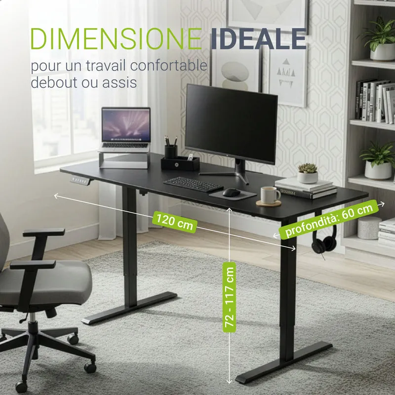 Bureau assis-debout électrique Office Stand – 2 coloris
