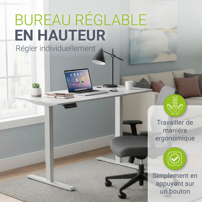Bureau assis-debout électrique Office Stand – 2 coloris