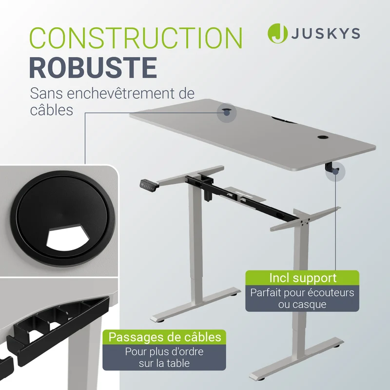 Bureau assis-debout électrique Office Stand – 2 coloris