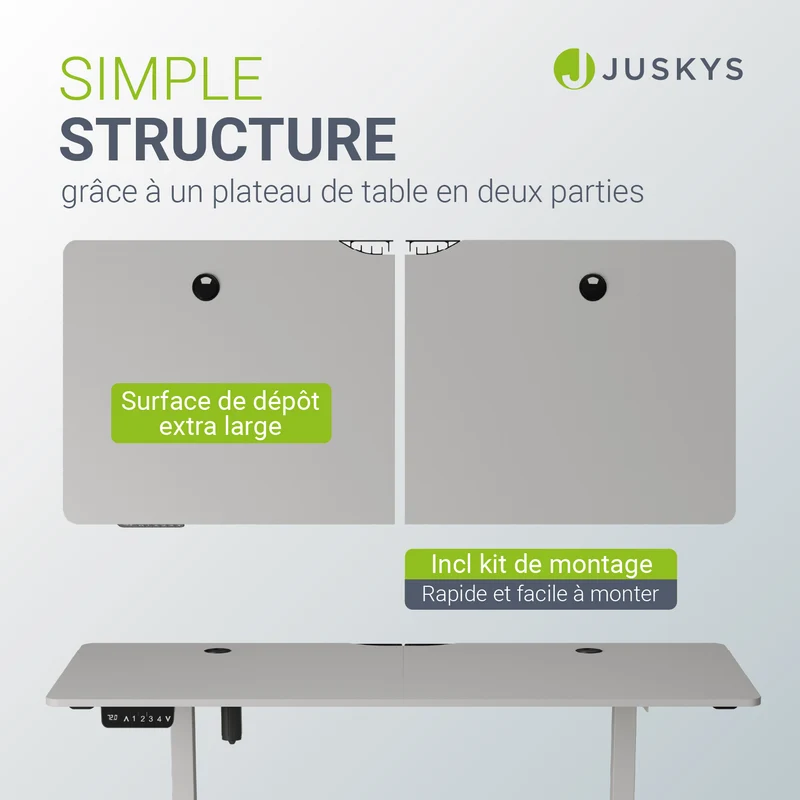 Bureau assis-debout électrique Office Stand – 2 coloris