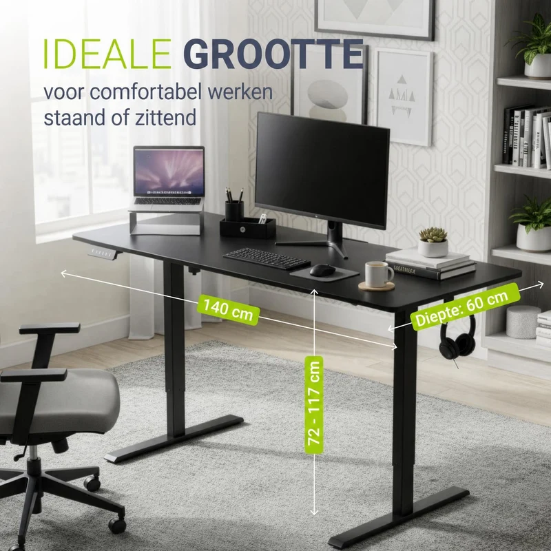 Bureau assis-debout électrique Office Stand – 2 coloris
