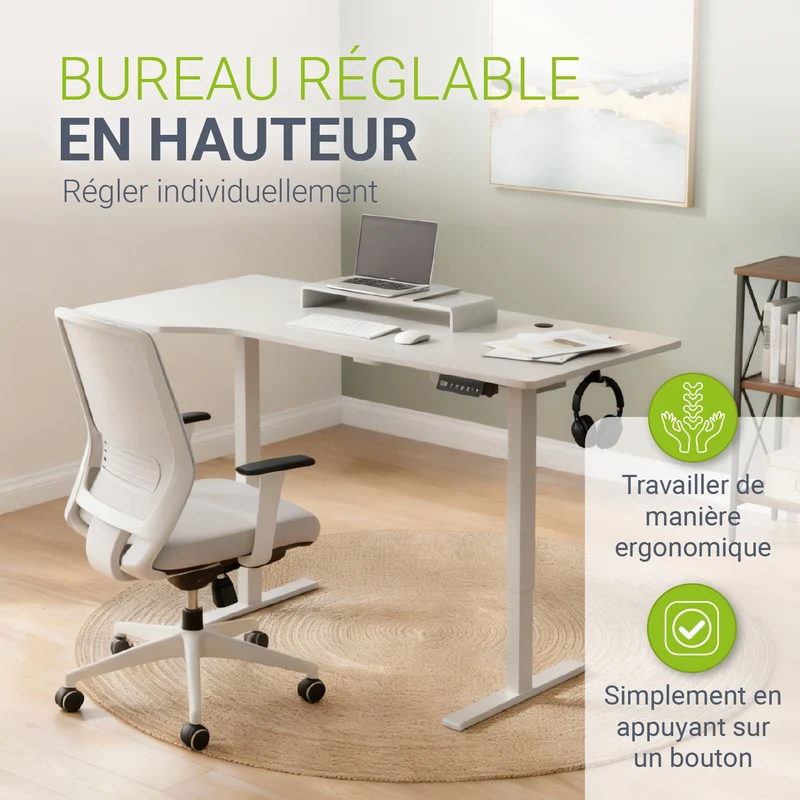Bureau assis-debout électrique Office Stand – 2 coloris