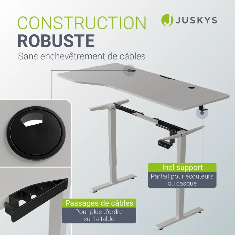 Bureau assis-debout électrique Office Stand – 2 coloris
