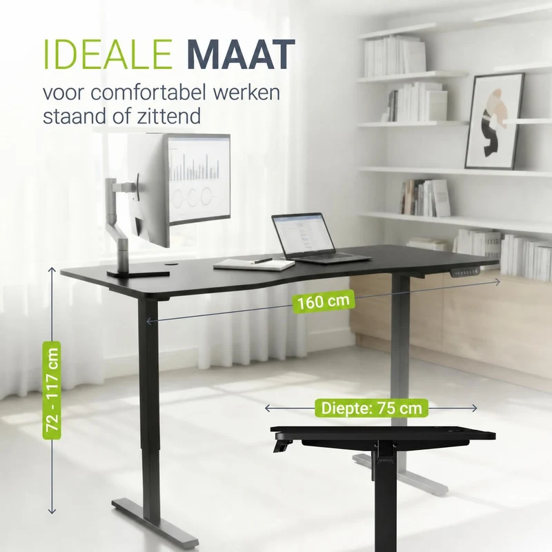 Bureau assis-debout électrique Office Stand – 2 coloris