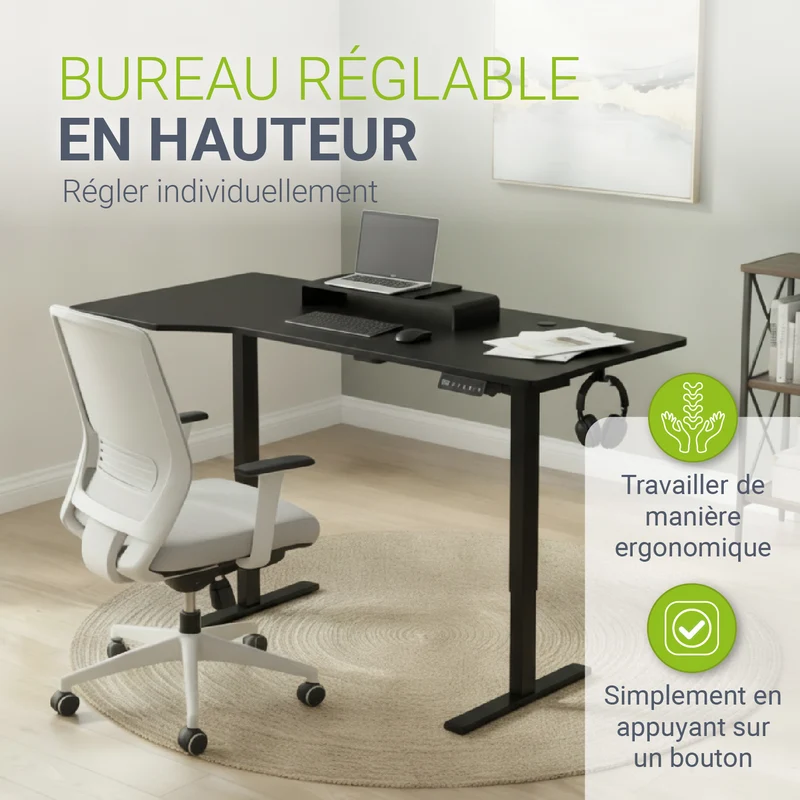 Bureau assis-debout électrique Office Stand – 2 coloris
