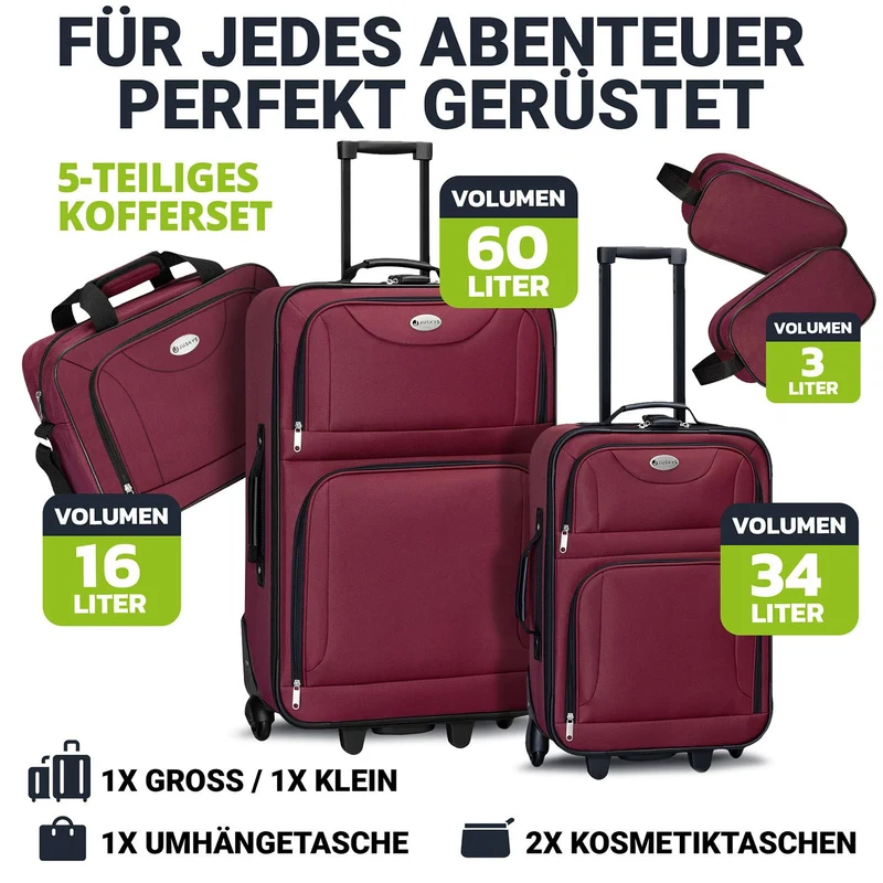 Ensemble de valises à roulettes de voyage Athènes