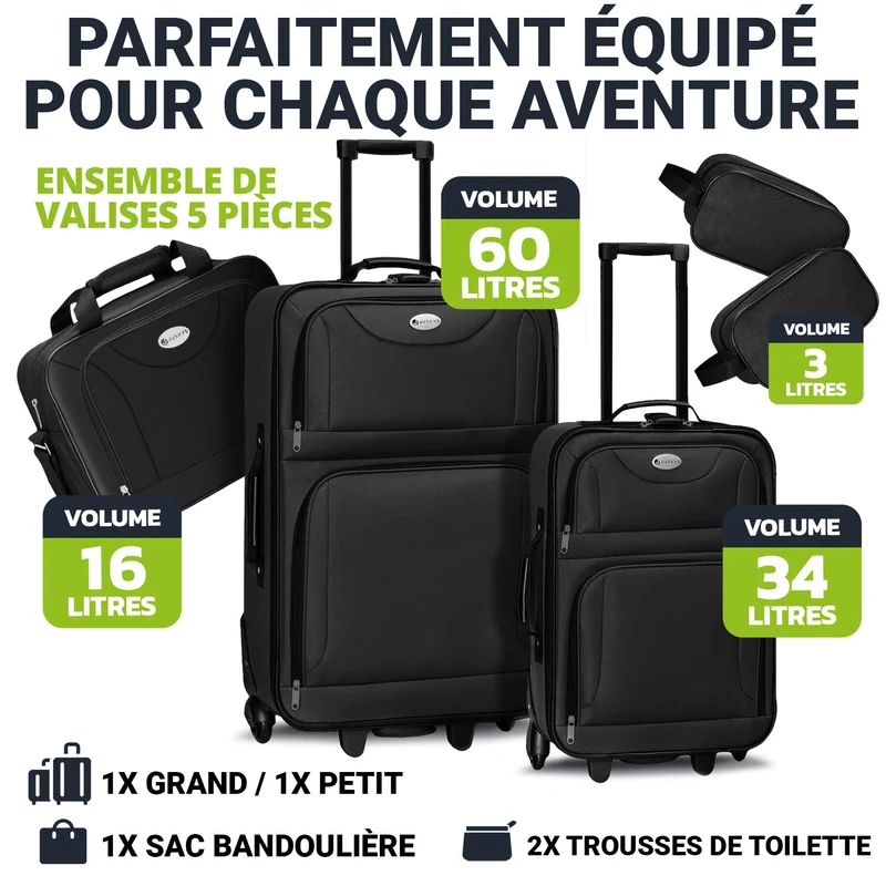 Ensemble de valises à roulettes de voyage Athènes