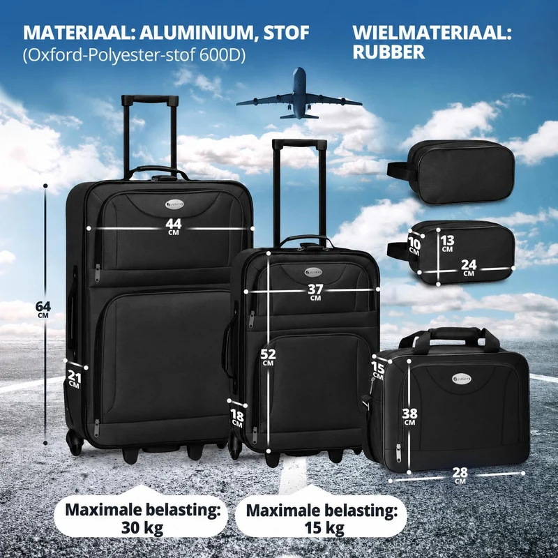 Ensemble de valises à roulettes de voyage Athènes