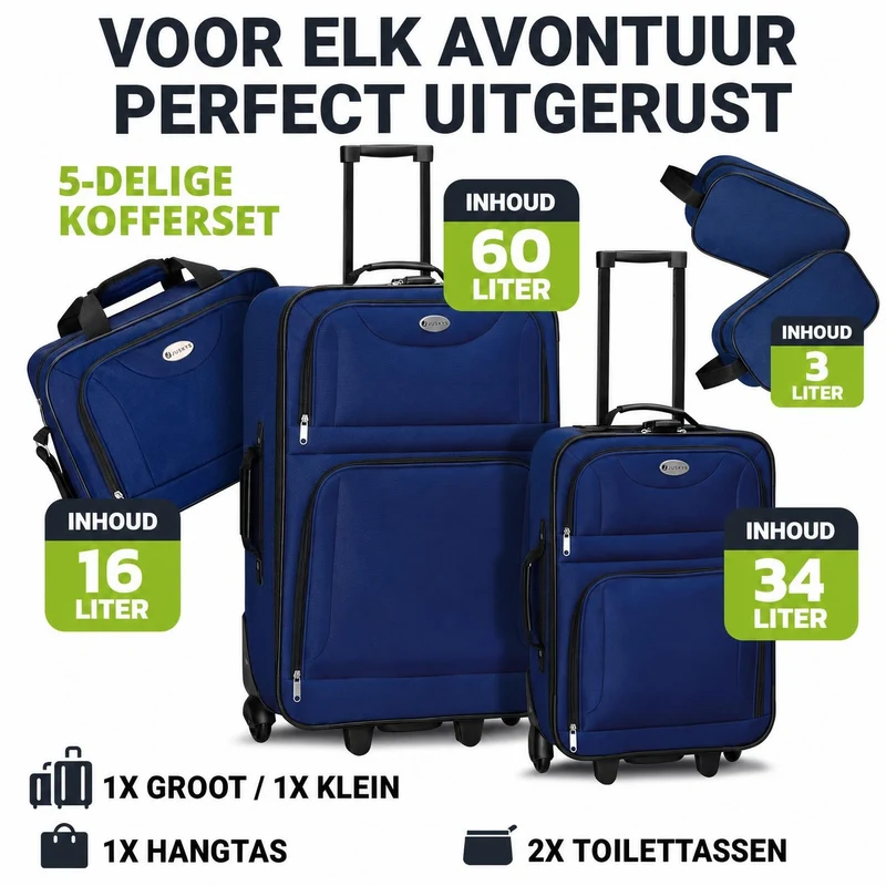 Ensemble de valises à roulettes de voyage Athènes