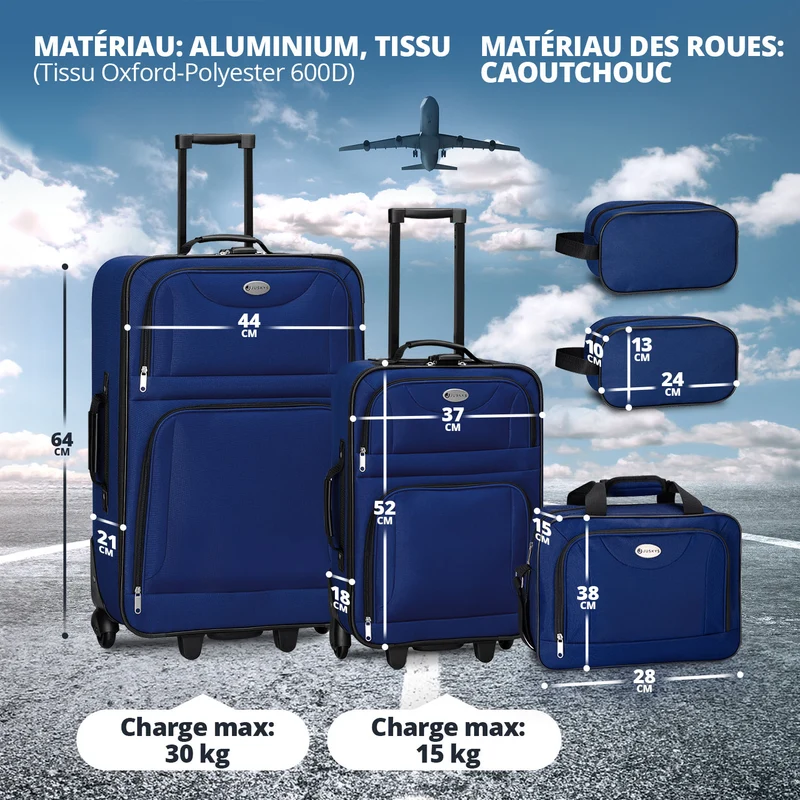 Ensemble de valises à roulettes de voyage Athènes