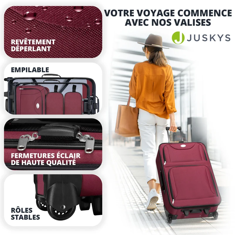 Ensemble de valises à roulettes de voyage Athènes