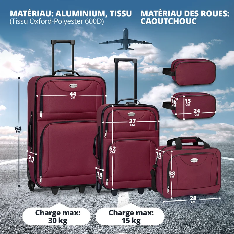 Ensemble de valises à roulettes de voyage Athènes