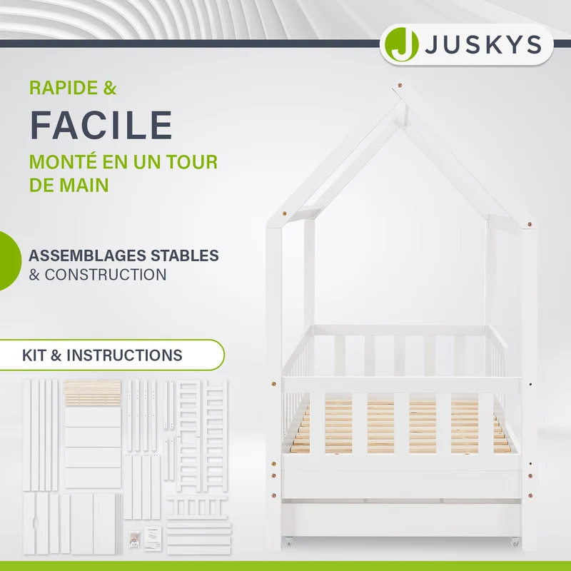 Lit enfant Marli 80 x 160 cm avec sommier