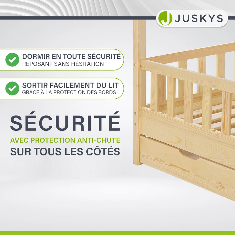 Lit enfant Marli 80 x 160 cm avec sommier