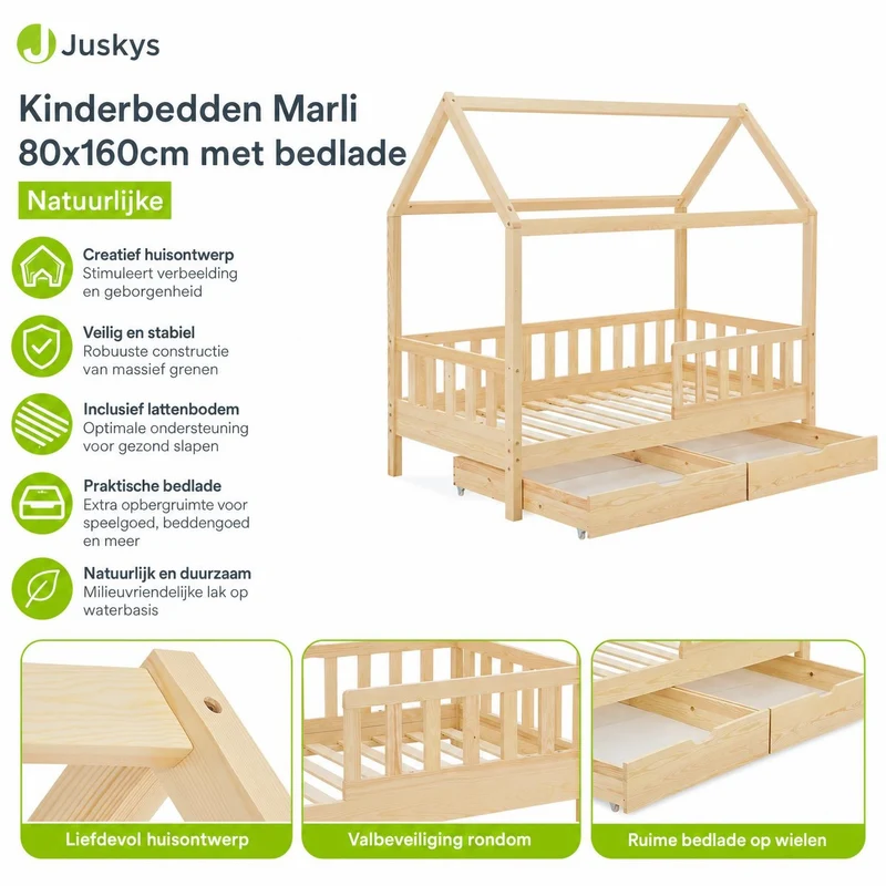 Lit enfant Marli 80 x 160 cm avec sommier