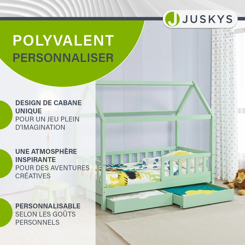 Lit enfant Marli 80 x 160 cm avec sommier