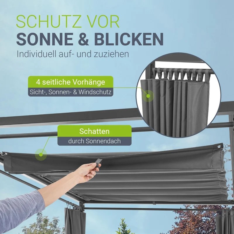 Bain de soleil double Kreta – avec toit et dossier réglable – 2 coloris