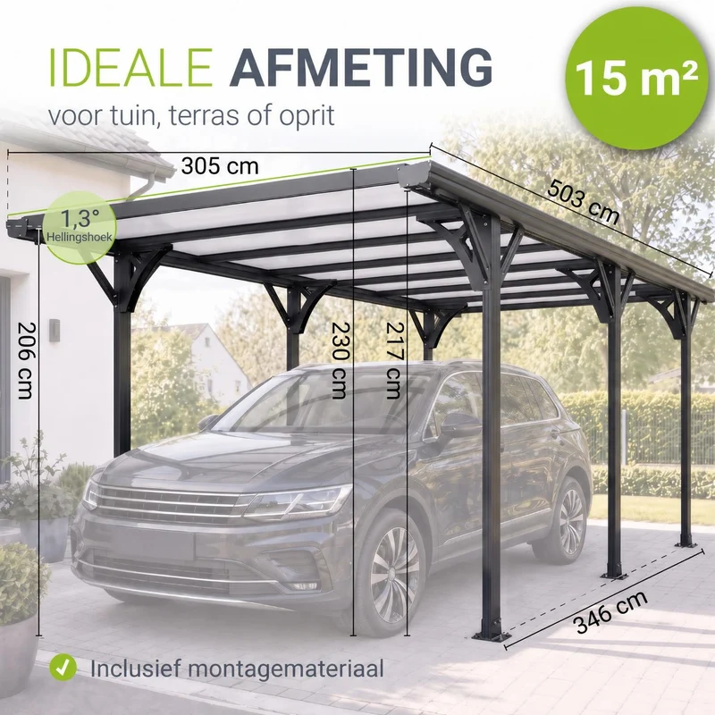 Carport 5x3 m - différents modèles