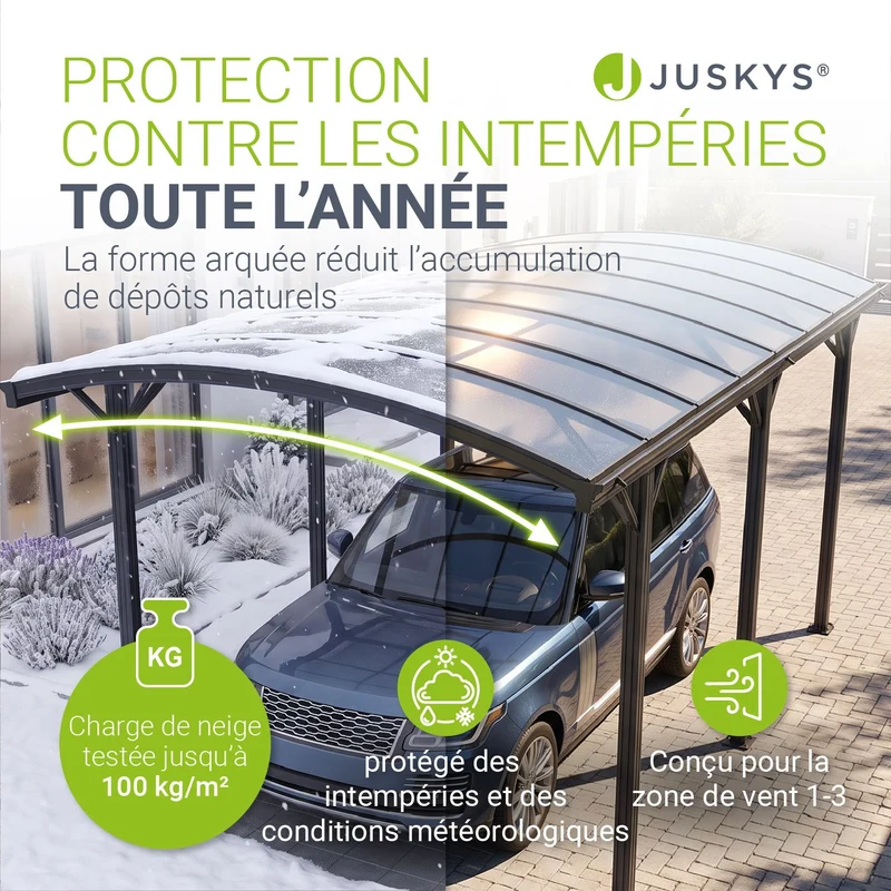 Carport 5x3 m - différents modèles