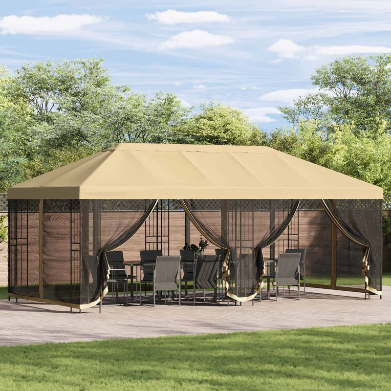 Tuinpaviljoen 6 X 3 M Polyester En Staal 190 Gsm