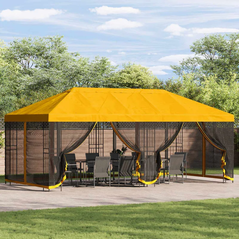 Paviljoen Met Zijwanden 6 X 3 M Polyester En Staal