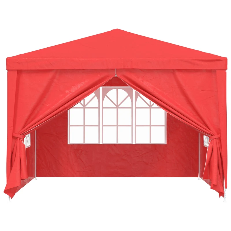 Partytent 300 X 300 X 255 Cm Rood Pe En Staal