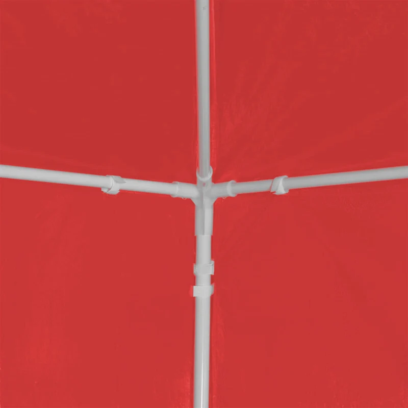 Partytent 900 X 300 X 255 Cm Rood Pe En Staal