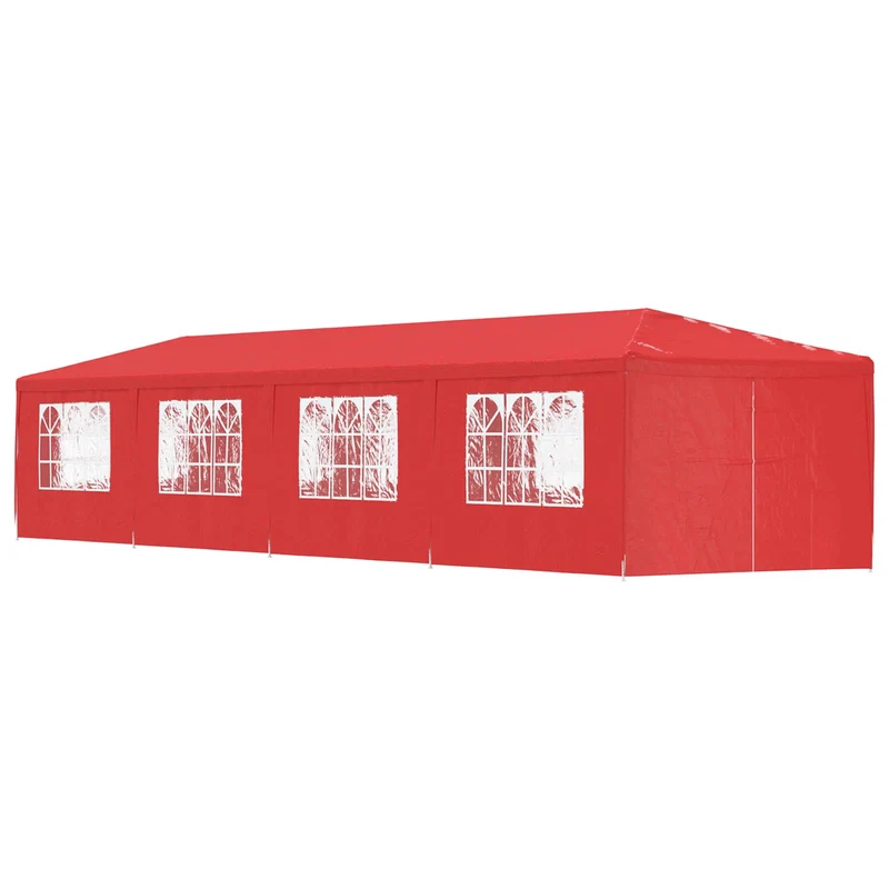 Partytent 1200 X 300 X 255 Cm Rood Pe En Staal