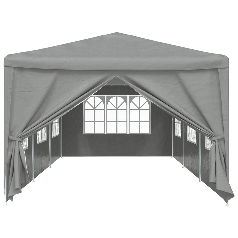 Partytent 900 X 300 X 255 Cm Lichtgrijs Pe En Staal