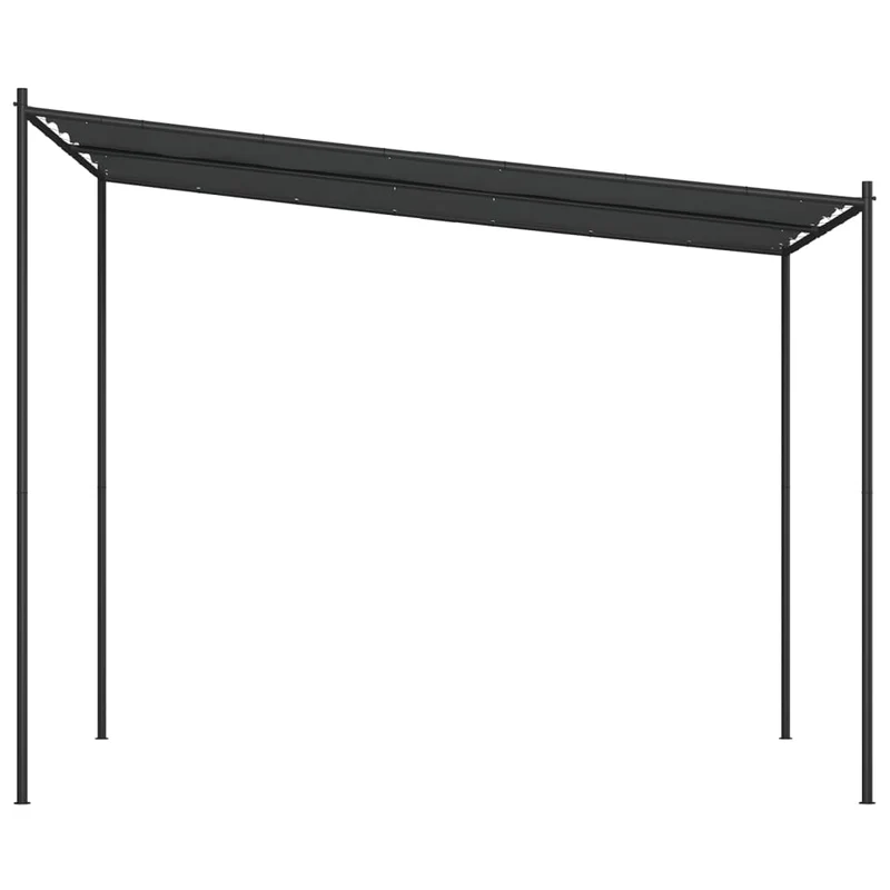 Prieel 3X3 M 180 G/M² Stof En Staal Antracietkleurig