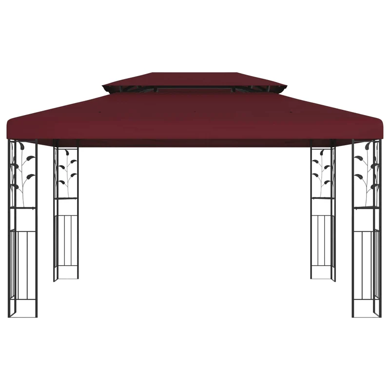 Prieel 3,97 X 2,96 X 2,68 M Wijnrood Polyester En Staal