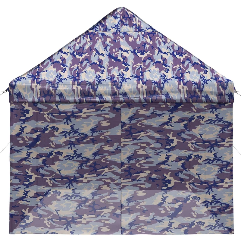 Pop-Up Gazebo Met 4 Zijwanden 3 X 6 M Blauw Camouflage