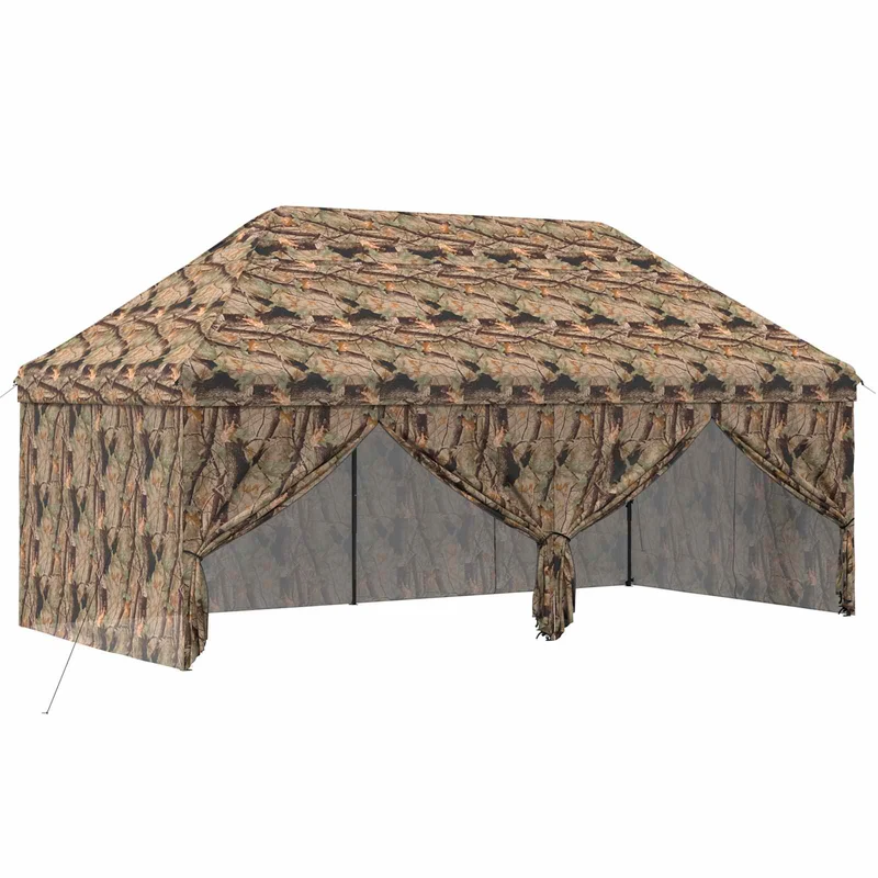 Pop-Up Gazebo Met 4 Zijwanden Bos Camouflage