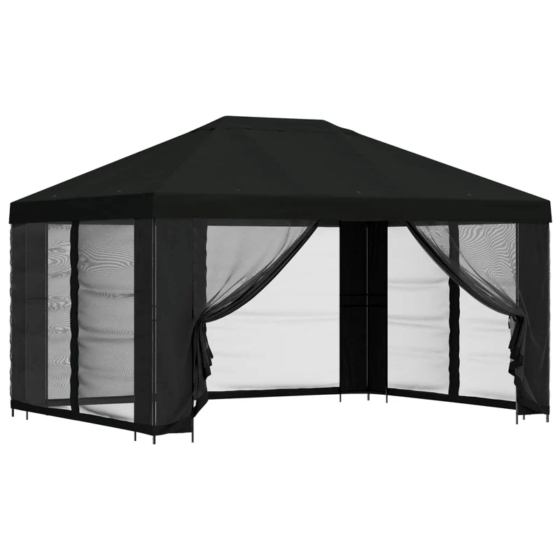 Paviljoen Met Zijwanden 4 × 3 M Polyester En Staal