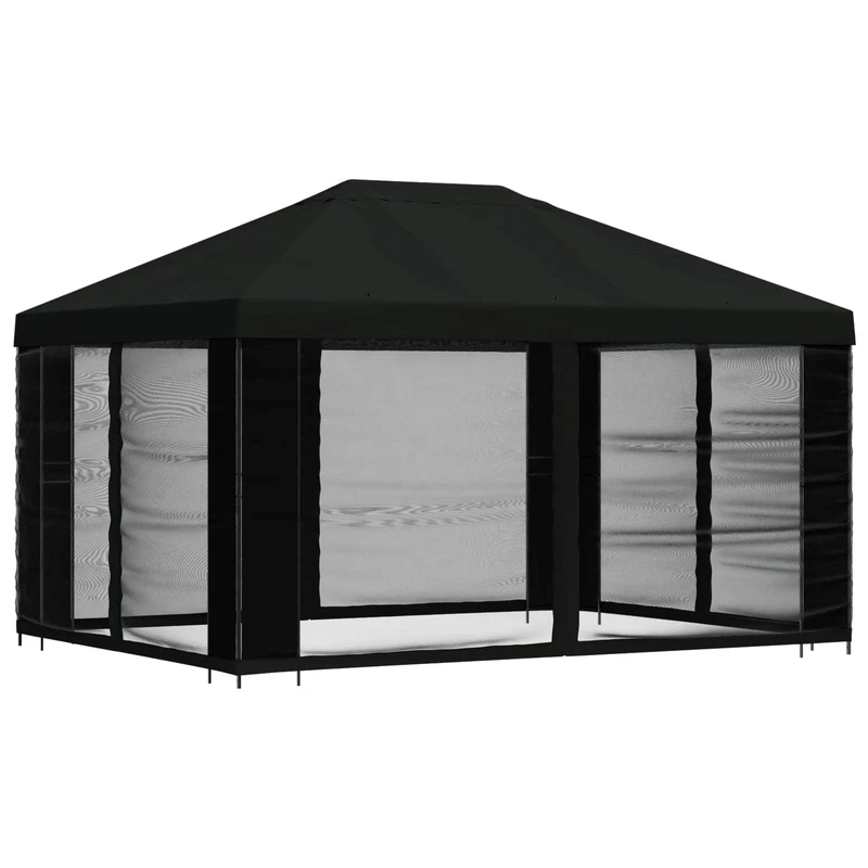 Paviljoen Met Zijwanden 4 × 3 M Polyester En Staal