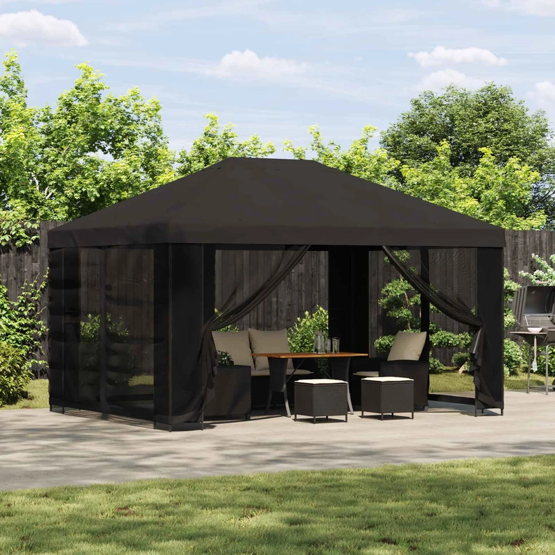 Paviljoen Met Zijwanden 4 × 3 M Polyester En Staal