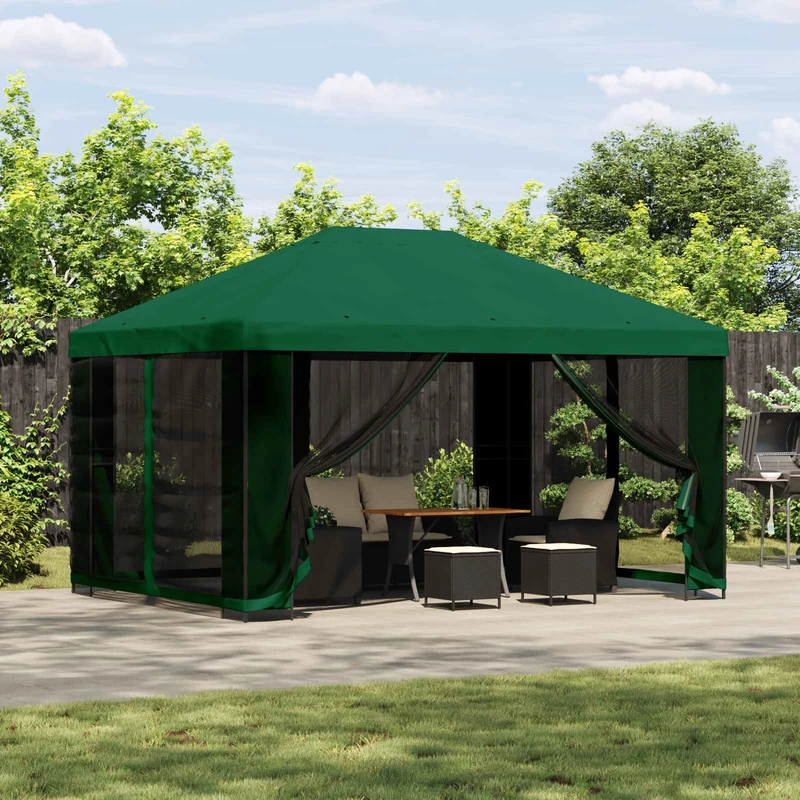 Paviljoen Met Zijwanden 4 × 3 M Polyester En Staal