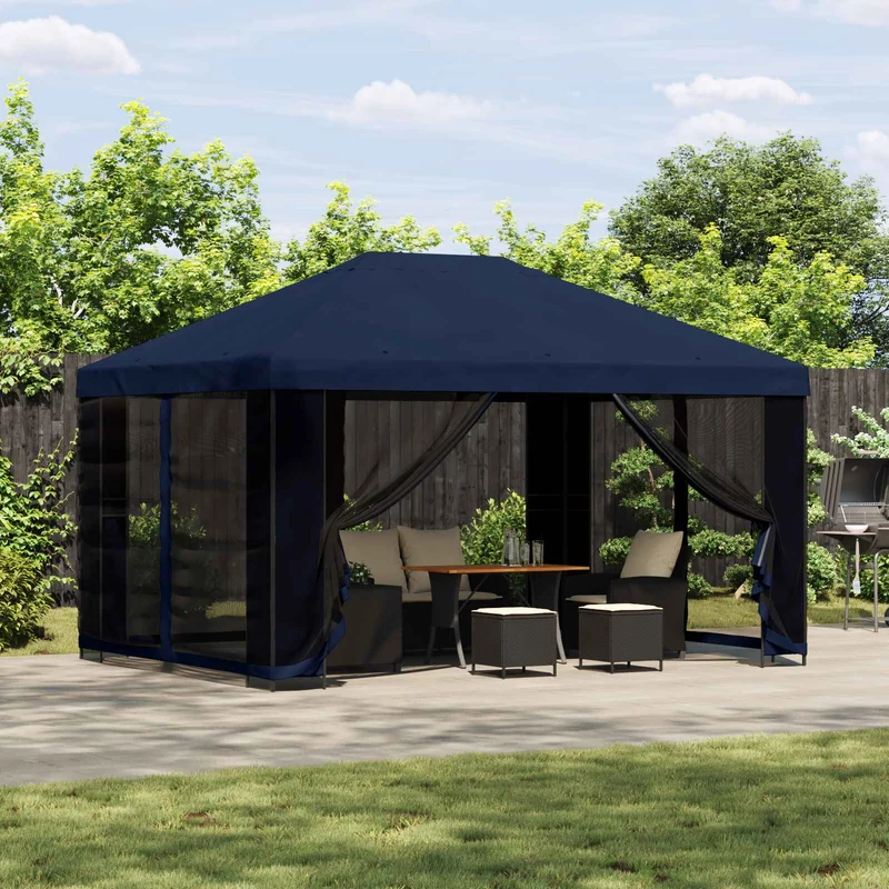 Paviljoen Met Zijwanden 4 × 3 M Polyester En Staal